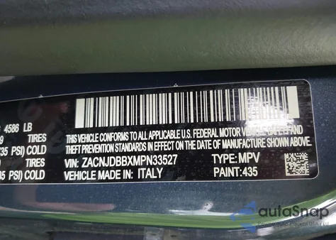 2021 Jeep Renegade 80Th Anniversary 4X4 z USA, uszkodzony, nr VIN ZACNJDBBXMPN33527